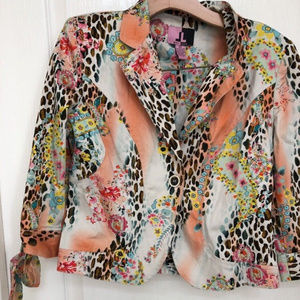 tunning Animal Floral Print Jacket Blazer